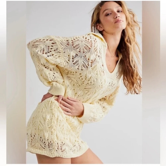 Free People Elton Crochet Mini Dress Size XS - Picture 12 of 12